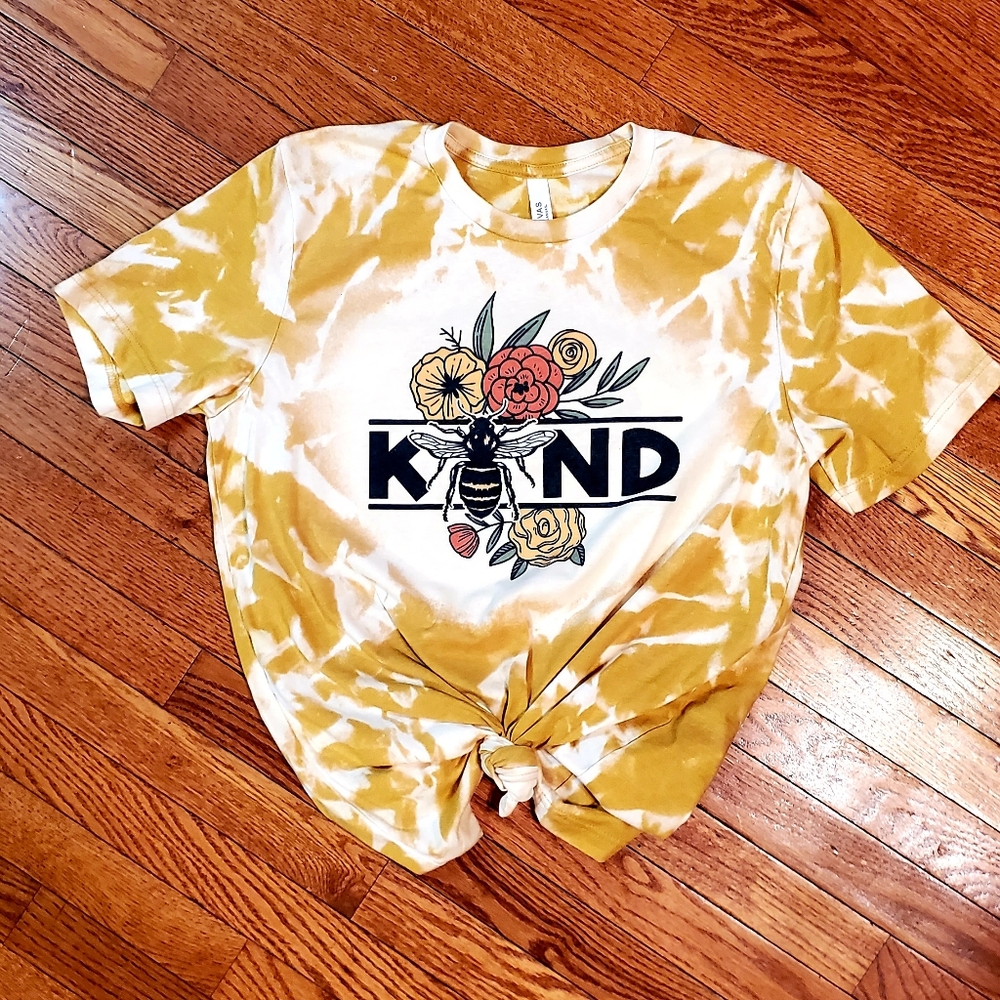 Be Kind bleached shirt